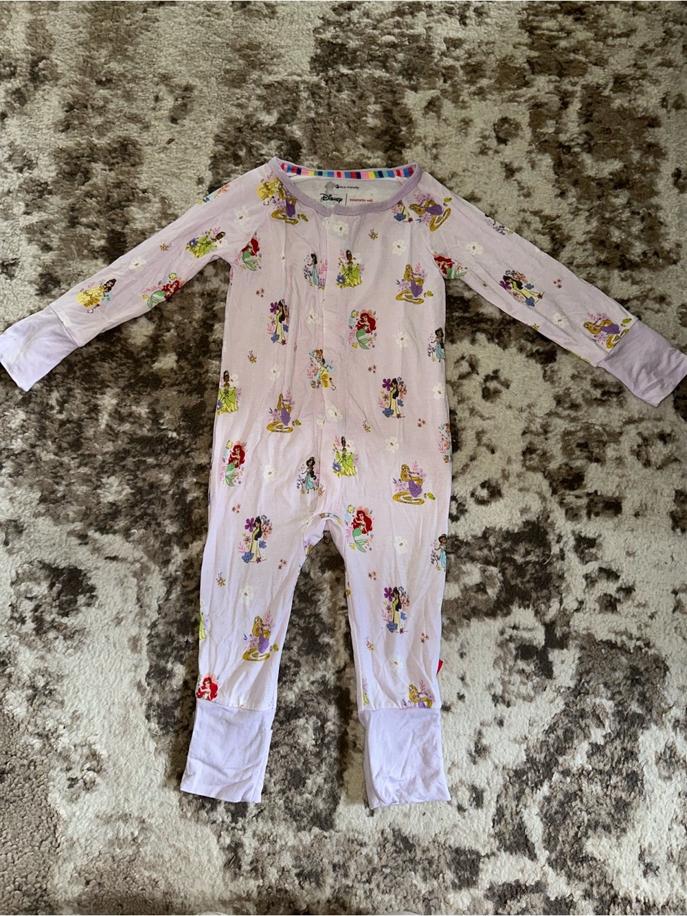 Magnetic Me Light Pink Princess Print Footed One-Piece